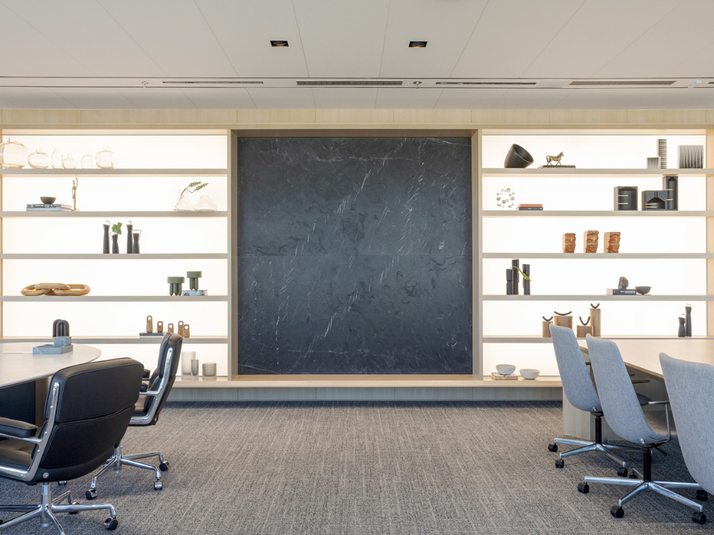 projeto corporativo com mármore Michelangelo